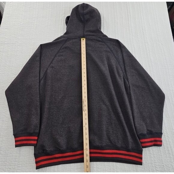 NWT Stitches Atlanta Braves MLB Men's X-Large V-Neck Hooded Grey Sweatshirt NEW - Picture 15 of 16